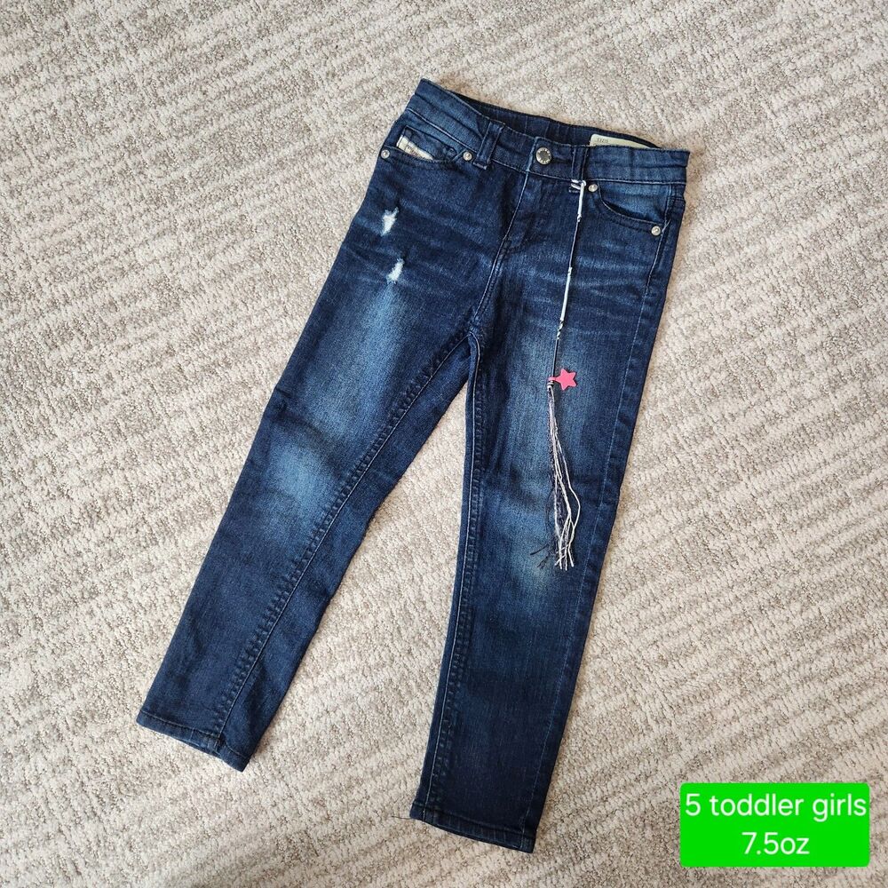 Diesel toddler girls adjustable skinny dark wash jeans size 5